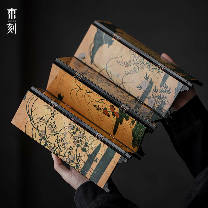 楽天市場】IwaiLoft Tea Art ミニ屏風 名画 屏風 6連 六曲 小さい 卓上