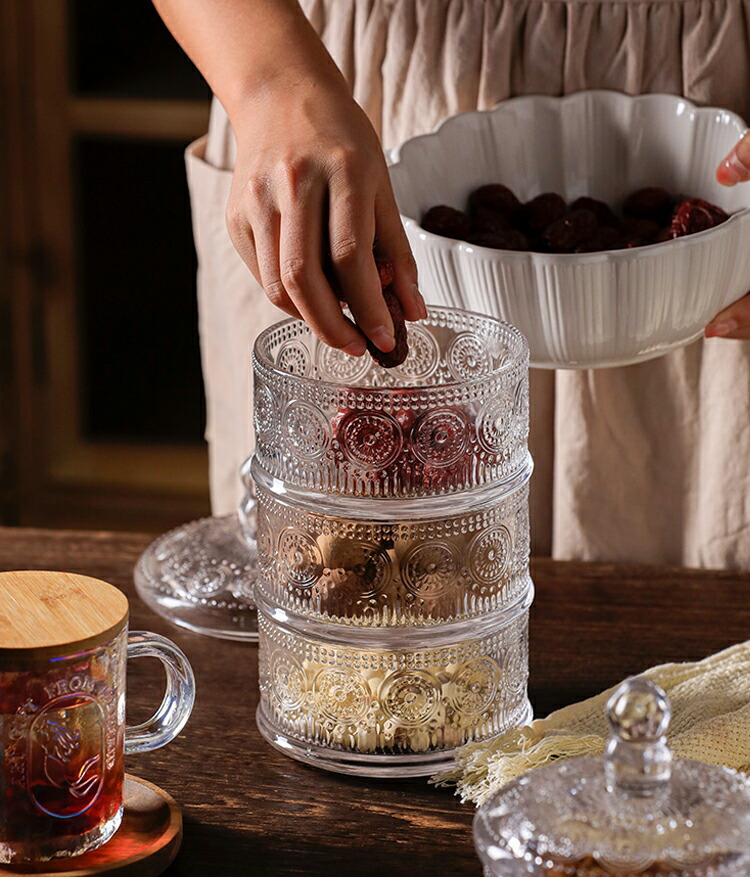 楽天市場】懐かしいけど新しい！向日葵 ガラス容器 透明 丸形 ガラス