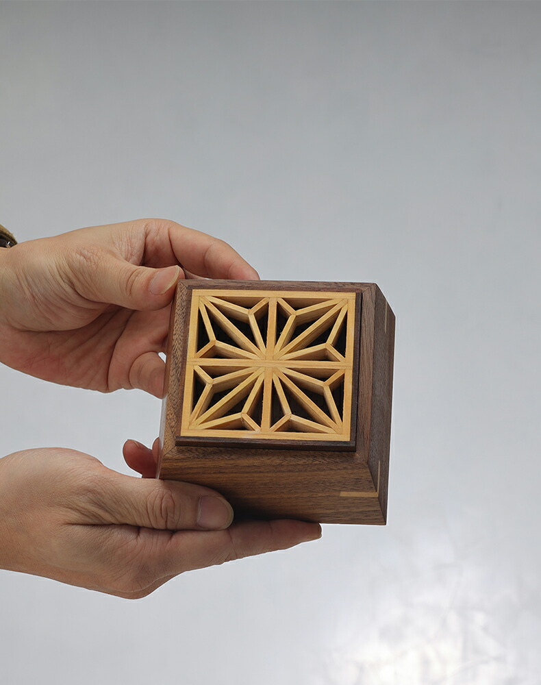 楽天市場】「葉っぱ」 格子状 組子 ウッドボックス 収納ケース 木製