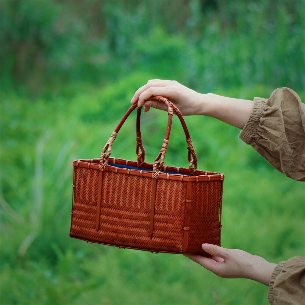 楽天市場】雅月 かごバッグ レディース 竹かご バッグ 小サイズ 軽量