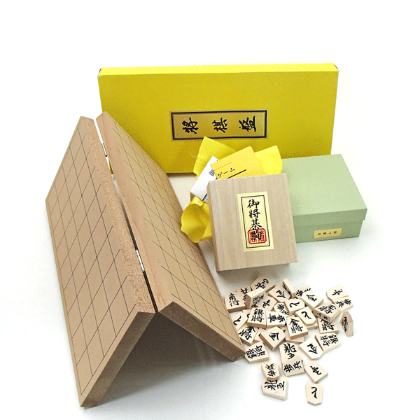 楽天市場】木製将棋盤セット 指し心地のある新桂7号折将棋盤と山形天童