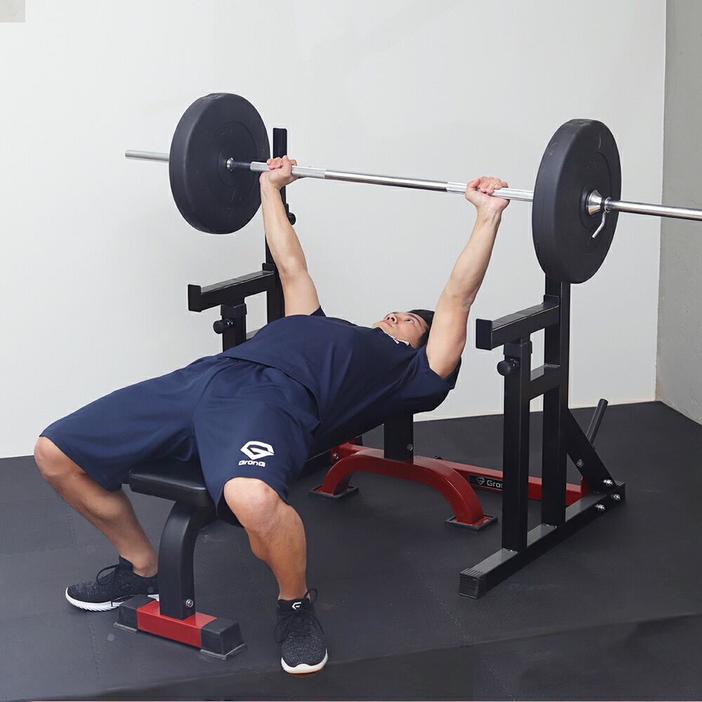 楽天市場】GronG(グロング) バーベル スタンド 筋トレ ベンチプレス