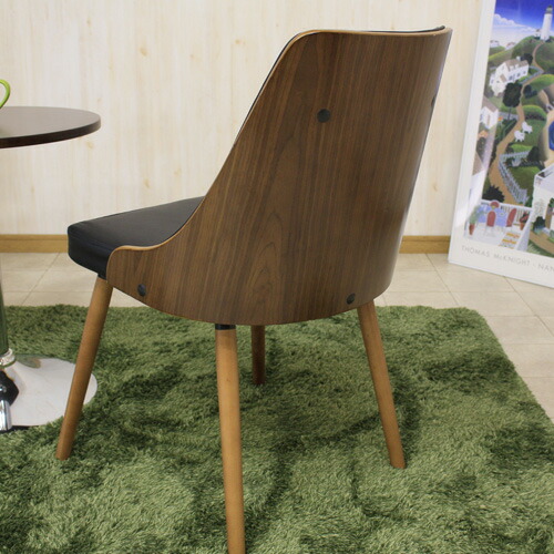 楽天市場】北欧レトロ風 チェア アンティーク風 ブラック PUレザー