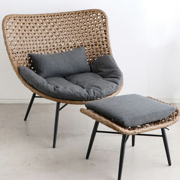 楽天市場】パーソナルチェア オットマン付き リゾートチェア 椅子 バリ