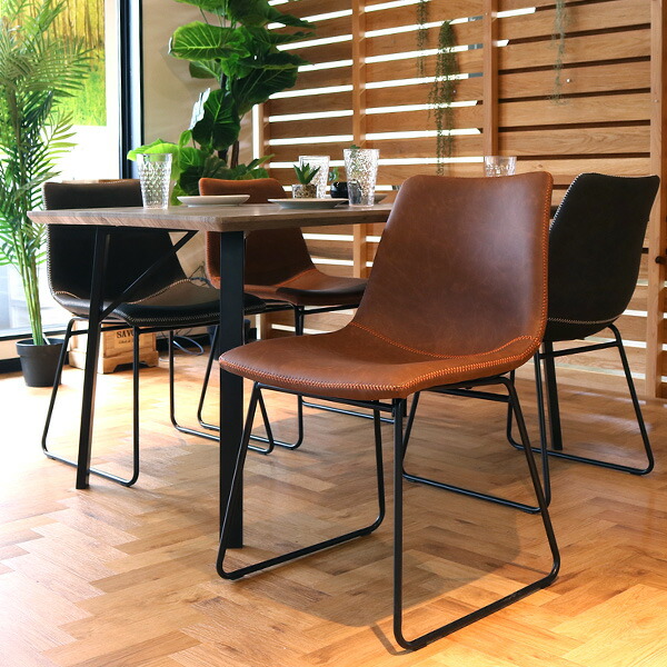 楽天市場】ダイニングチェア 2脚セット アンティーク風 PUレザー