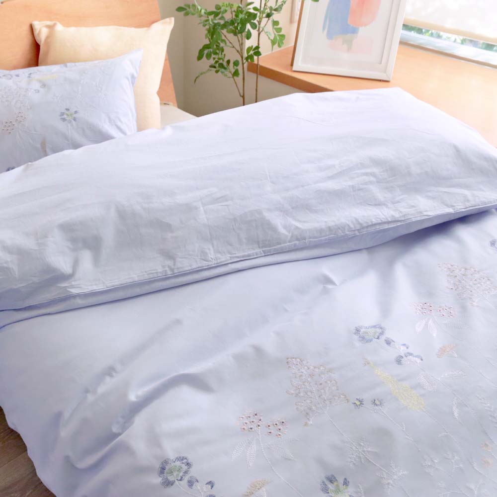 楽天市場】掛け布団カバー ( シングル / ダブル ) 綿100% 刺繍 花 花柄