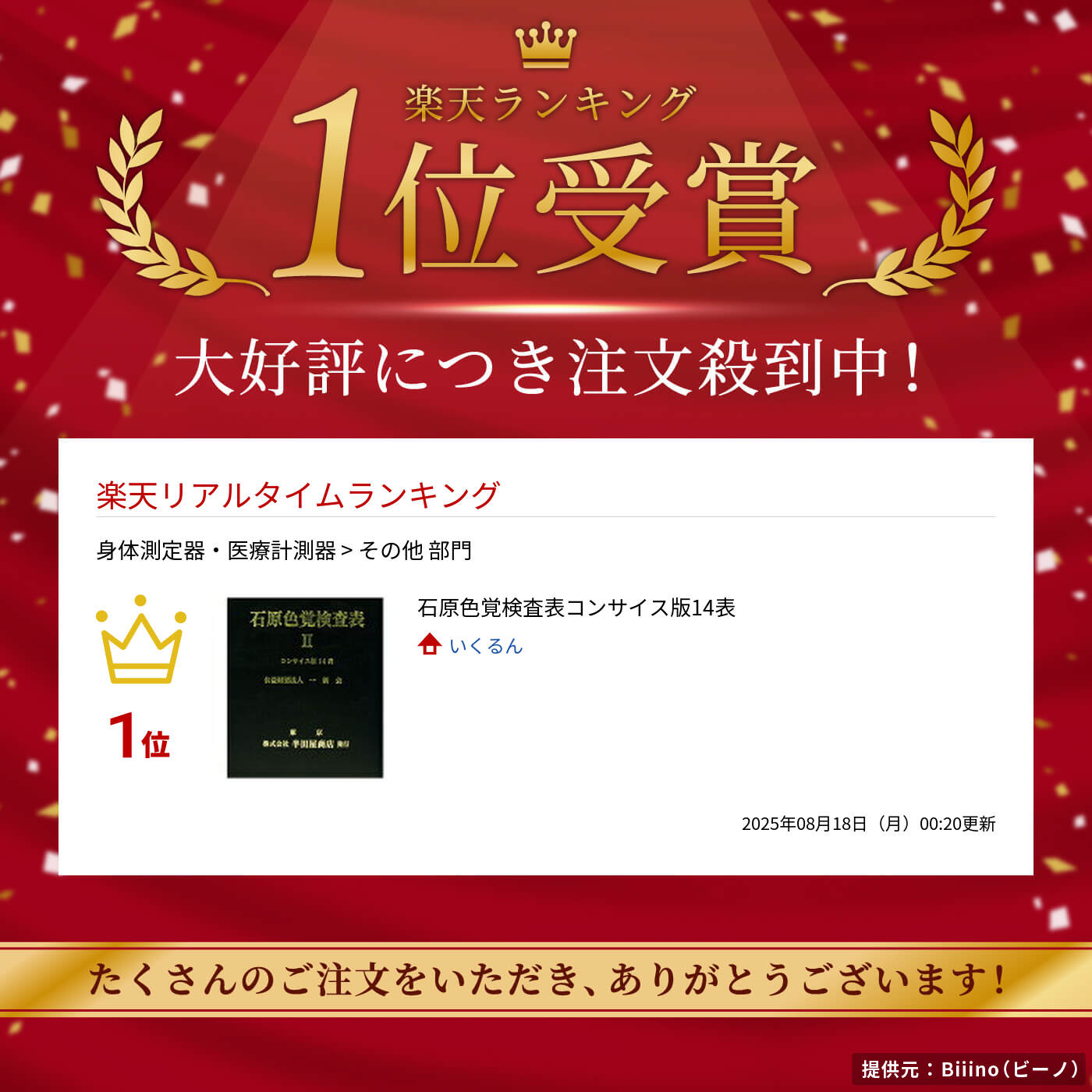 楽天市場】石原色覚検査表コンサイス版14表 : いくるん