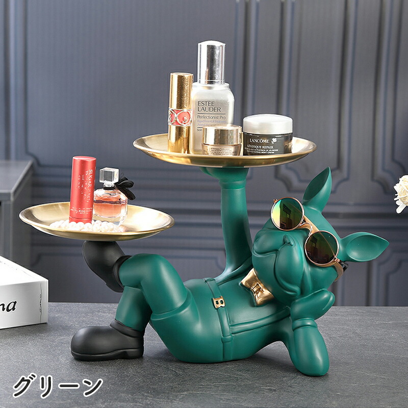 楽天市場】オブジェ ブルドッグ 収納 鍵置き トレイ 玄関 サングラス