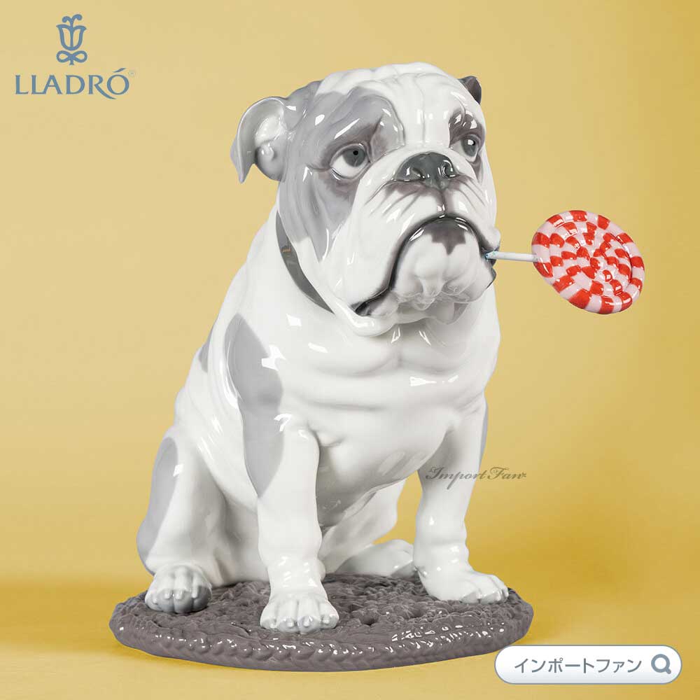 楽天市場】リヤドロ ブルドッグとロリポップ 犬 ドッグ&キャンディー
