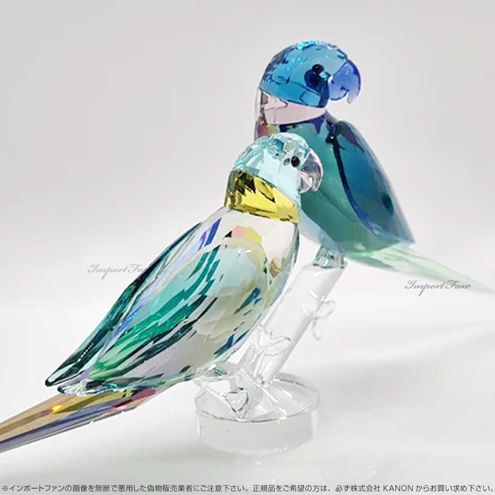 楽天市場】スワロフスキー ジャングル ビート 鳥 インコのカップル