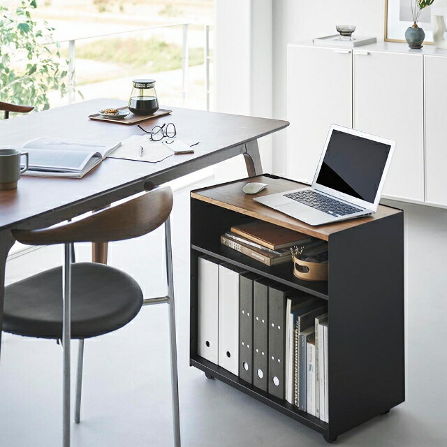 楽天市場】山崎実業 隠せるテレワークワゴン タワー 4903208014243