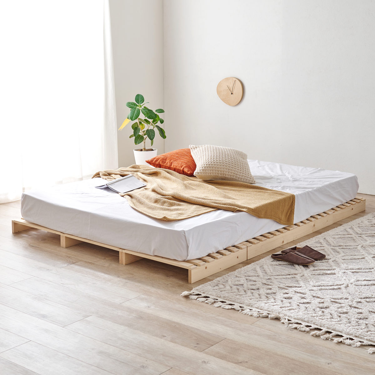 楽天市場】パレットベッド ダブル 12枚セット すのこ 天然木 高耐荷重