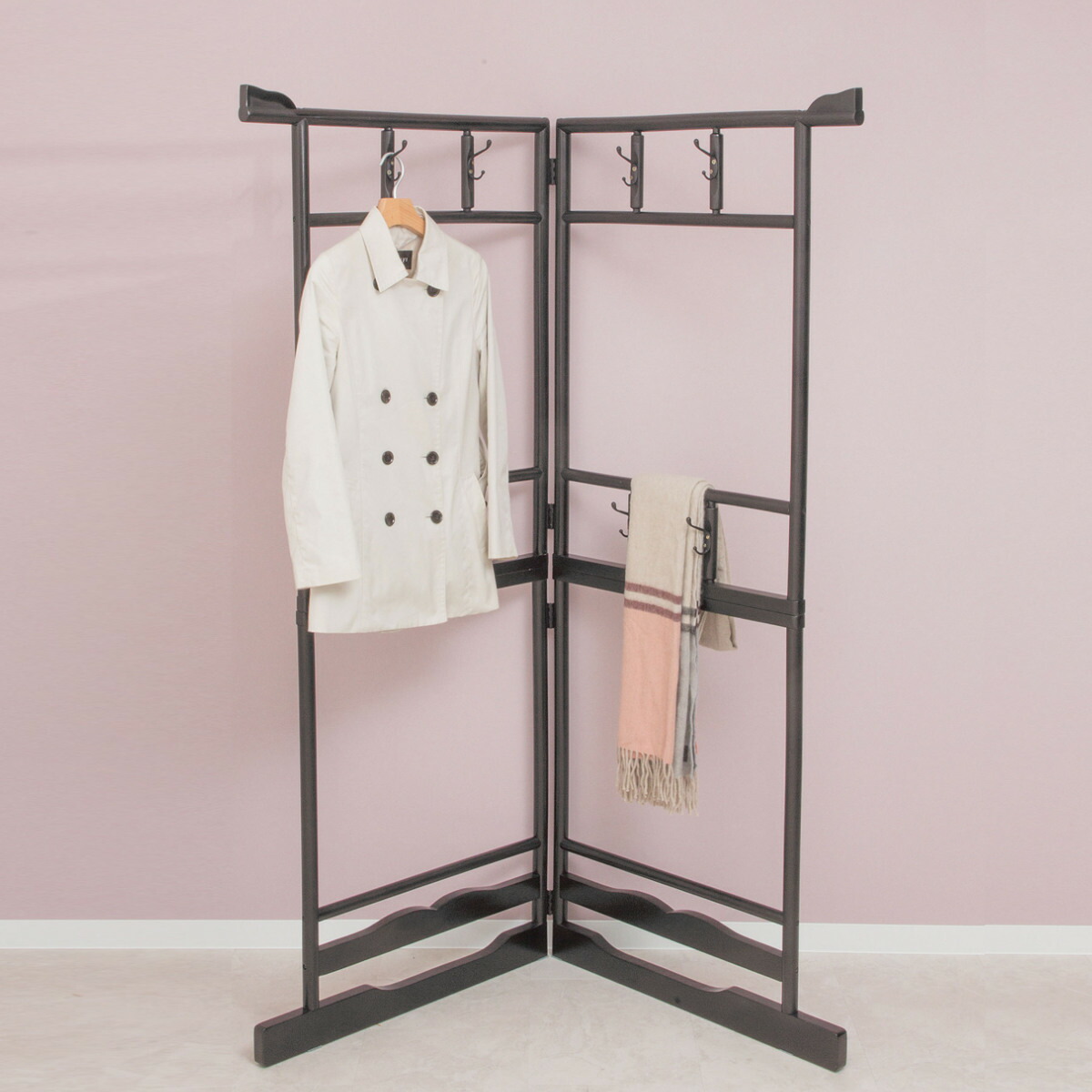 楽天市場】衣桁 2段 木製 和装ハンガーラック 高さ172.5cm （ 送料無料