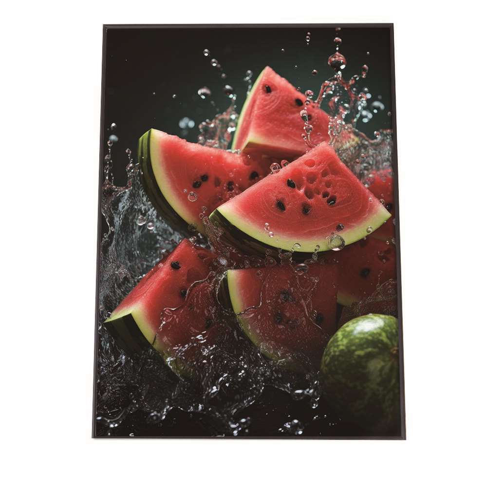 楽天市場】スイカ 西瓜 ポスター フルーツスプラッシュ 水滴 果物