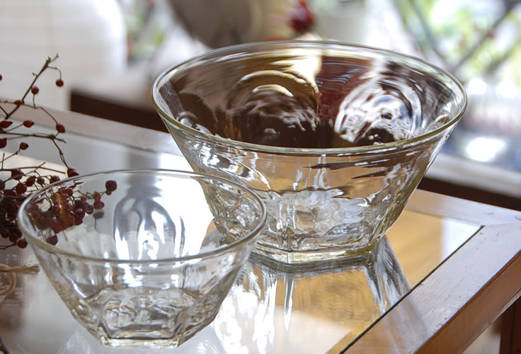 楽天市場】石川昌浩 吹きガラス 面取鉢（大）Lサイズ石川硝子工藝舎