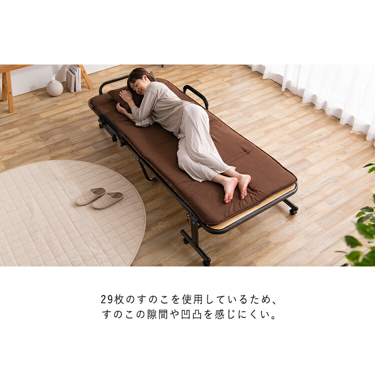 楽天市場】＼22％OFF／折りたたみすのこベッド OTBSS-WH ナチュラル