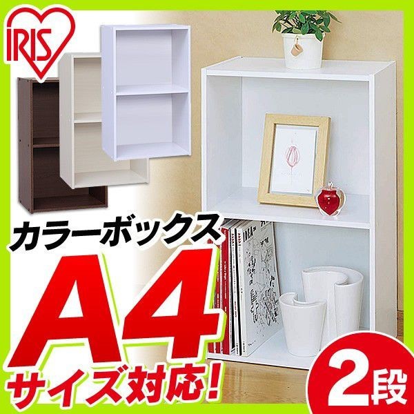 楽天市場】＼10％OFF／カラーボックス 2段 収納 A4サイズ 本棚