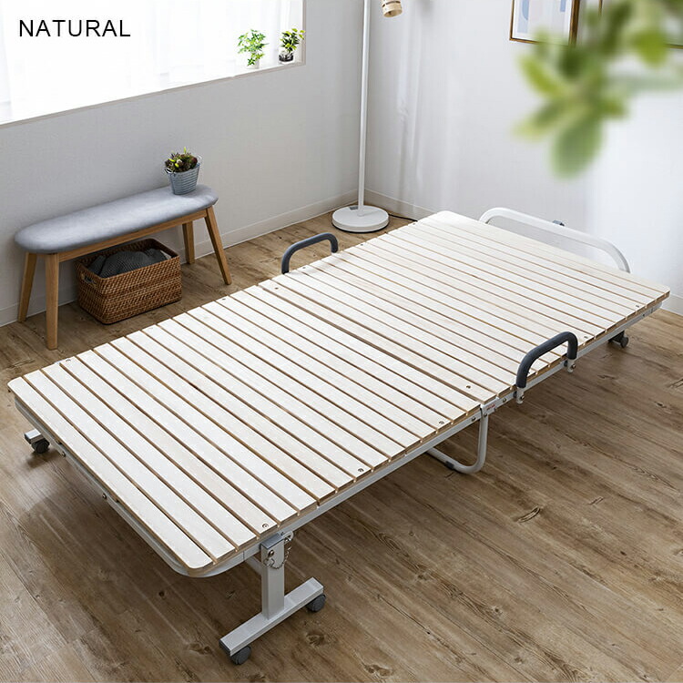 折りたたみ すのこベッド シングル スチールフレーム 112952-5-002