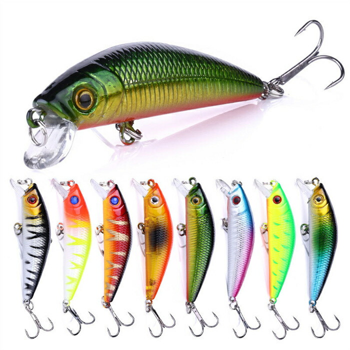 楽天市場】釣りルアーセット 8個 ミノー ルアーセット フローティング