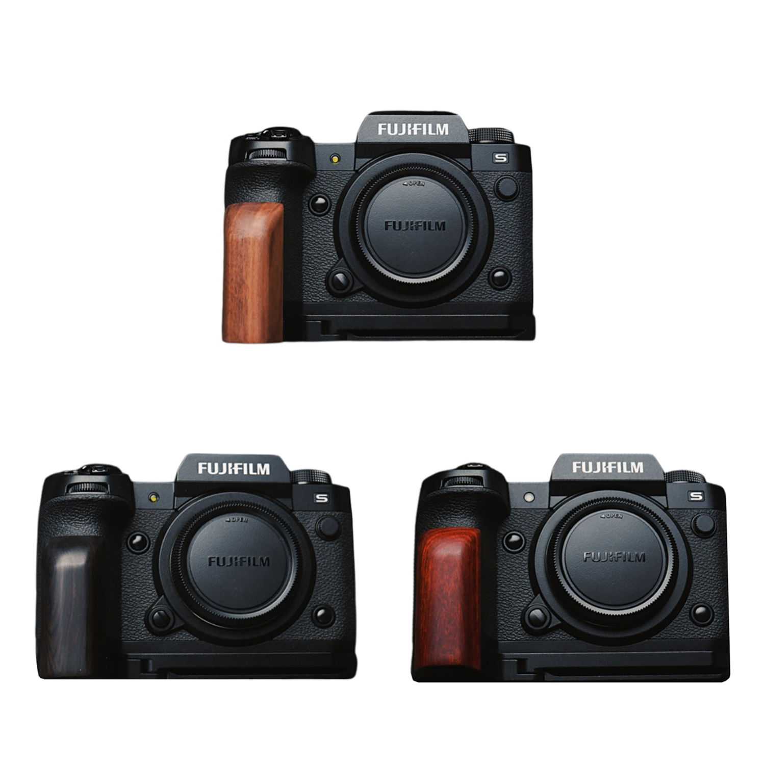 楽天市場】FUJIFILM X-H2s X-H2 専用 ハンドグリップメタル 檀木材