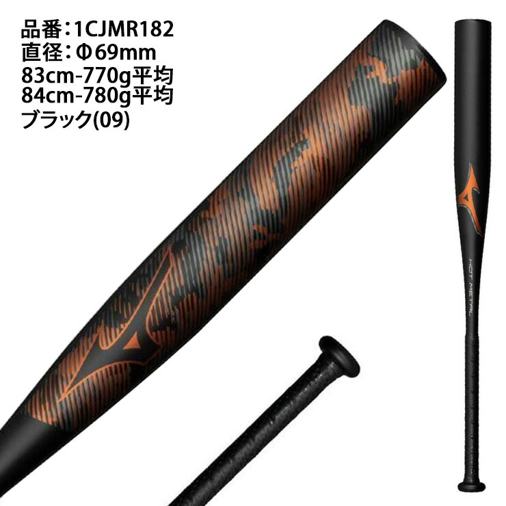 楽天市場】ミズノ 限定 軟式 金属バット ホットメタル HOT METAL