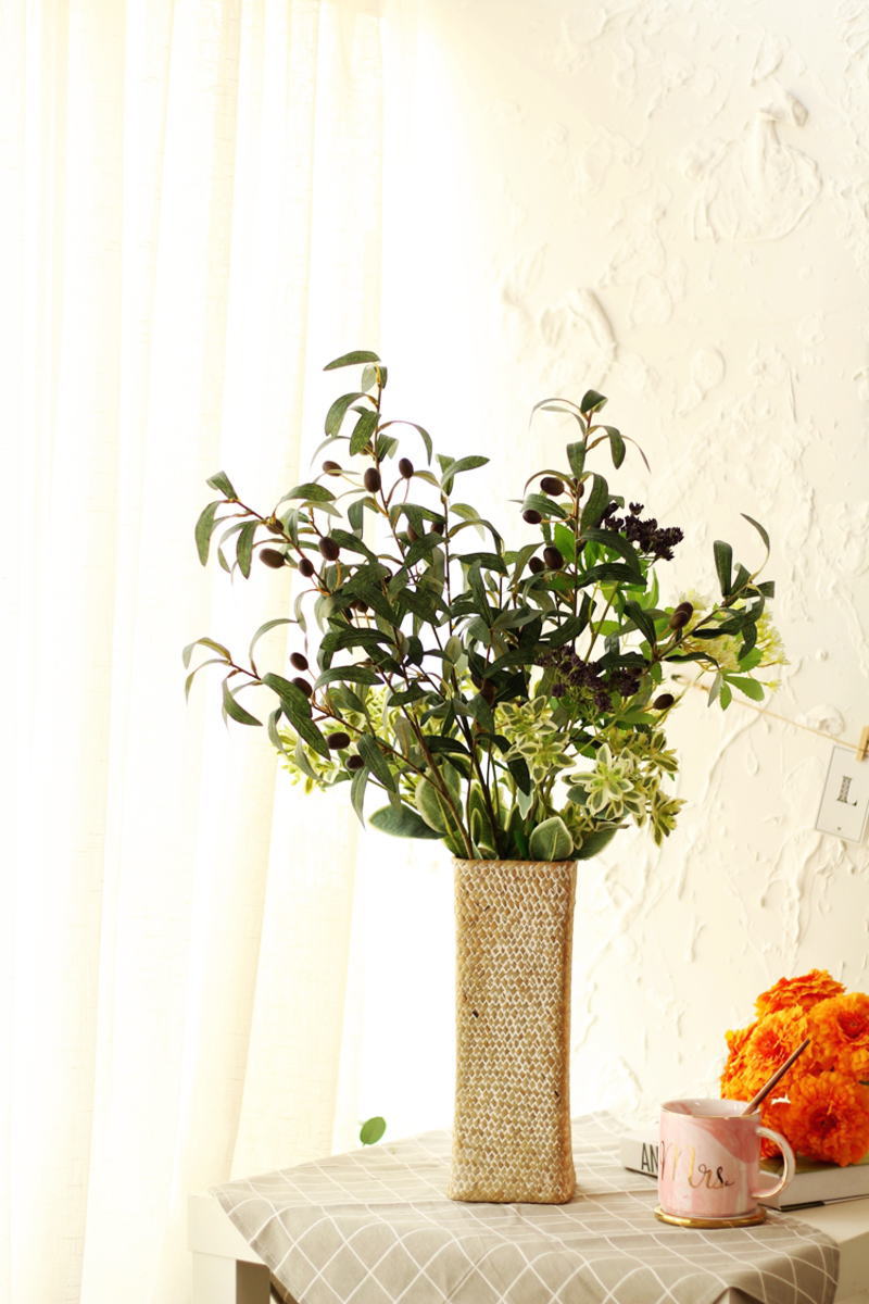 楽天市場】オリーブ フェイクグリーン オリーブの木 実 リアル 2本