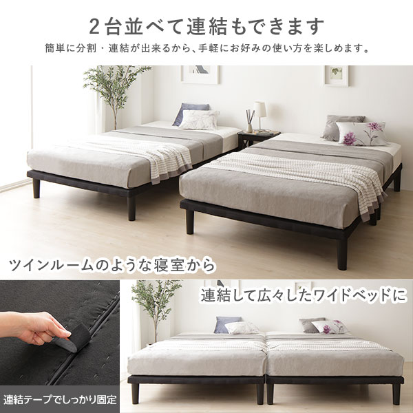 楽天市場】脚付き ベッド ダブル ベッドフレームのみ マットレスなし