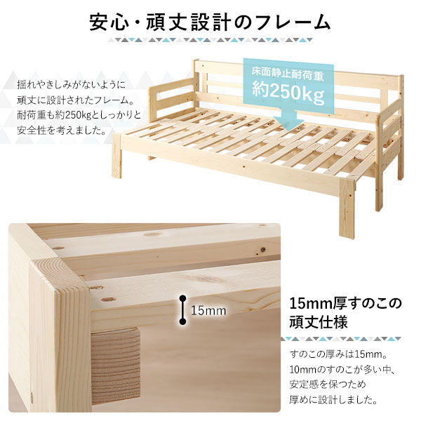 楽天市場】さんにんがけソファ ソファーベッド 幅204cm マットレス付き