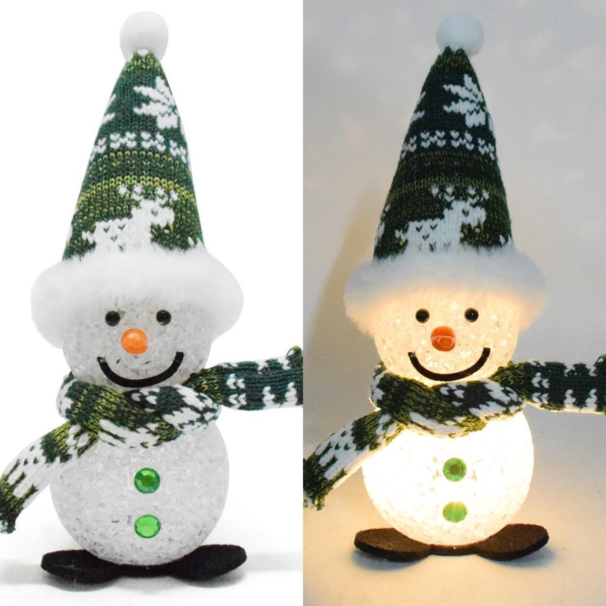 楽天市場】置物ライト 卓上 ライト クリスマス飾り スノーマン 電池式