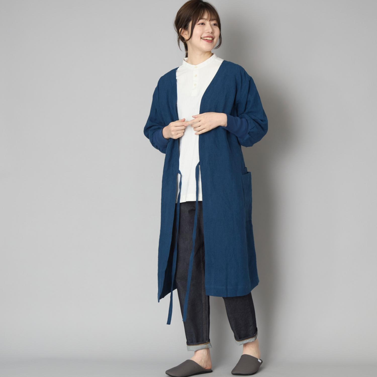 楽天市場】kapoc/割烹着 3rd ネイビーブルー / M : STYLE STORE version.R