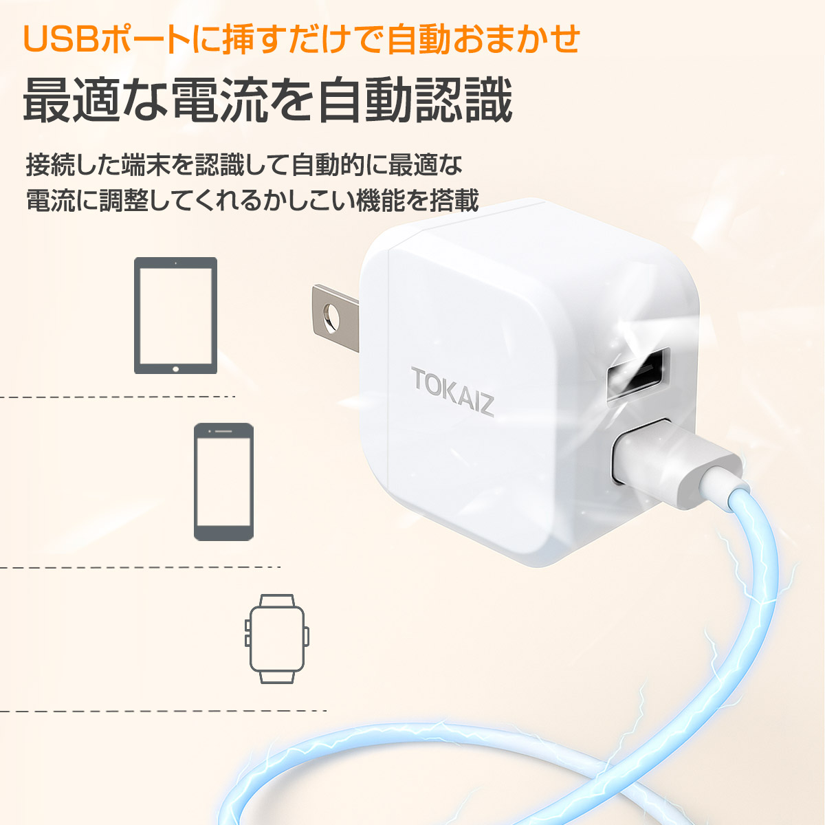楽天市場】ポイント5倍！ ACアダプター USB-A アダプタ 2ポート 急速