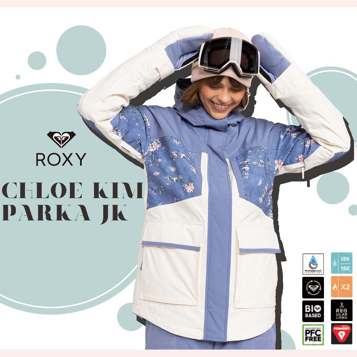 楽天市場】24/25 ROXY ロキシー ジャケット CHLOE KIM PARKA JK スノー