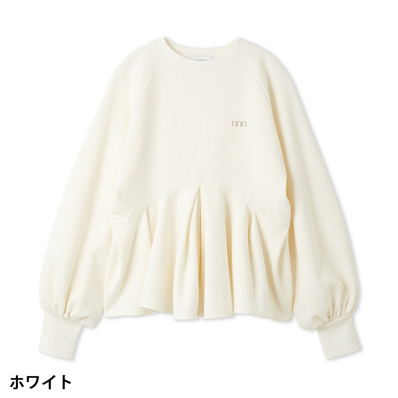 楽天市場】emmi エミ トップス ペプラムラメ裏毛プルオーバー