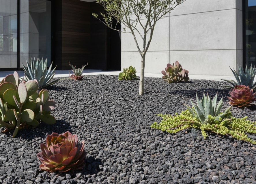 楽天市場】溶岩砂利 ブラック 溶岩石 砂利 溶岩 黒 石 ブラックカル