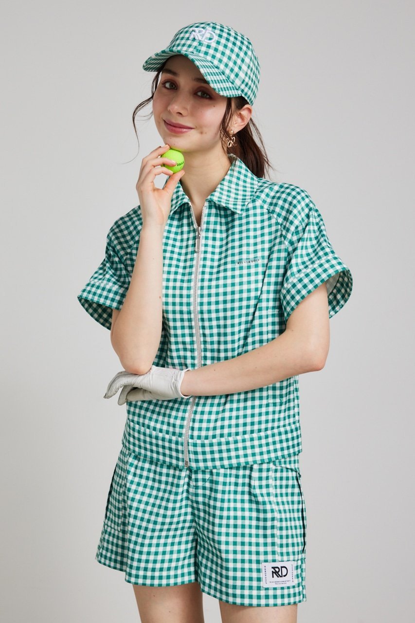 rienda｜【RIENDA GOLF】ギンガムチェックZIP UPブルゾン | Rakuten