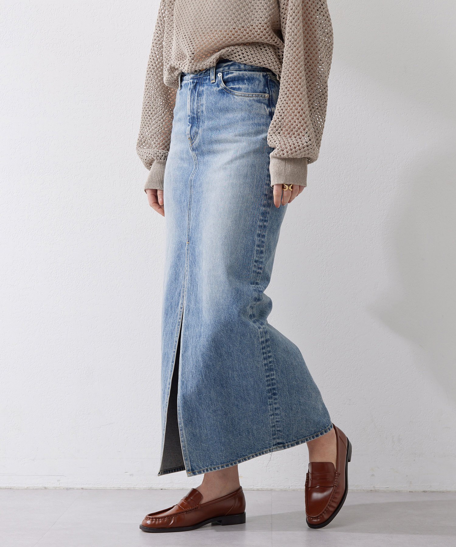 Whim Gazette｜デニムスリットスカート | Rakuten Fashion(楽天