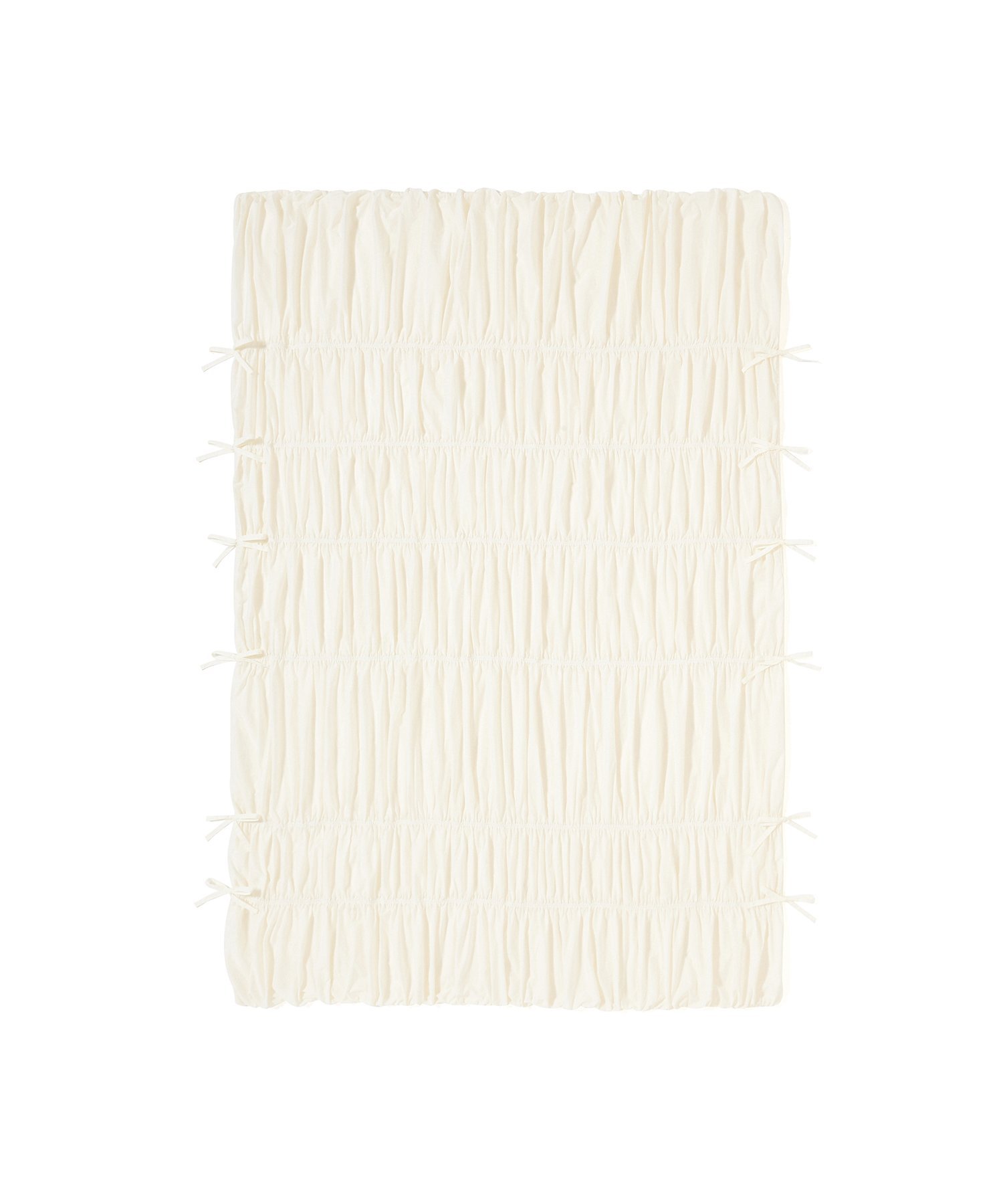 Francfranc｜ギャザーリボン 掛け布団カバー シングル アイボリー