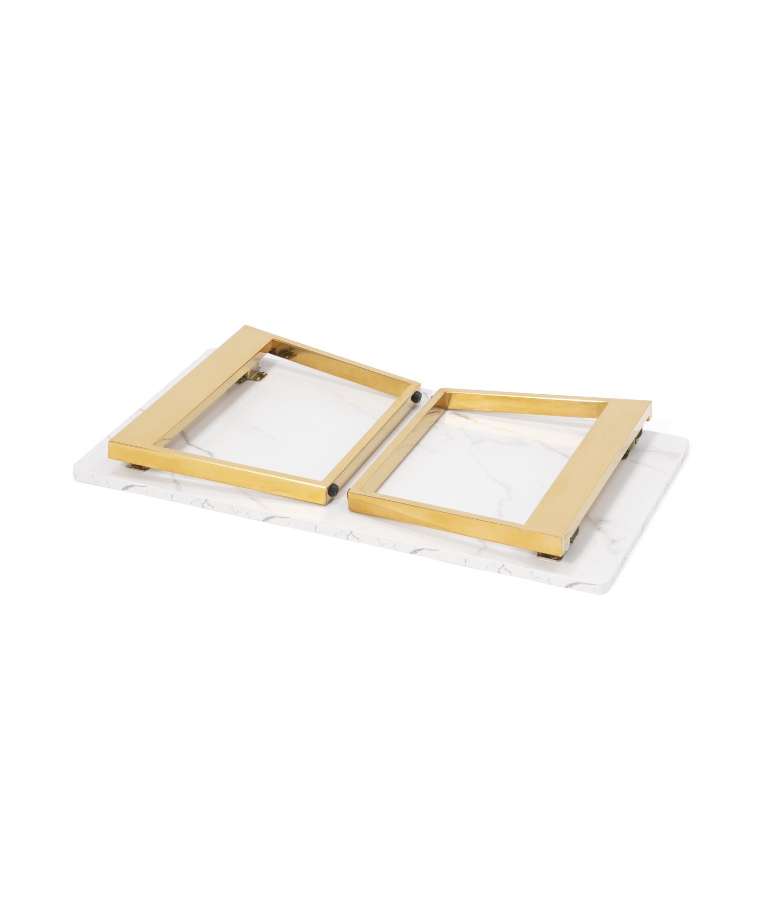 Francfranc｜クラッシー フォールディングテーブル マーブル*ゴールド