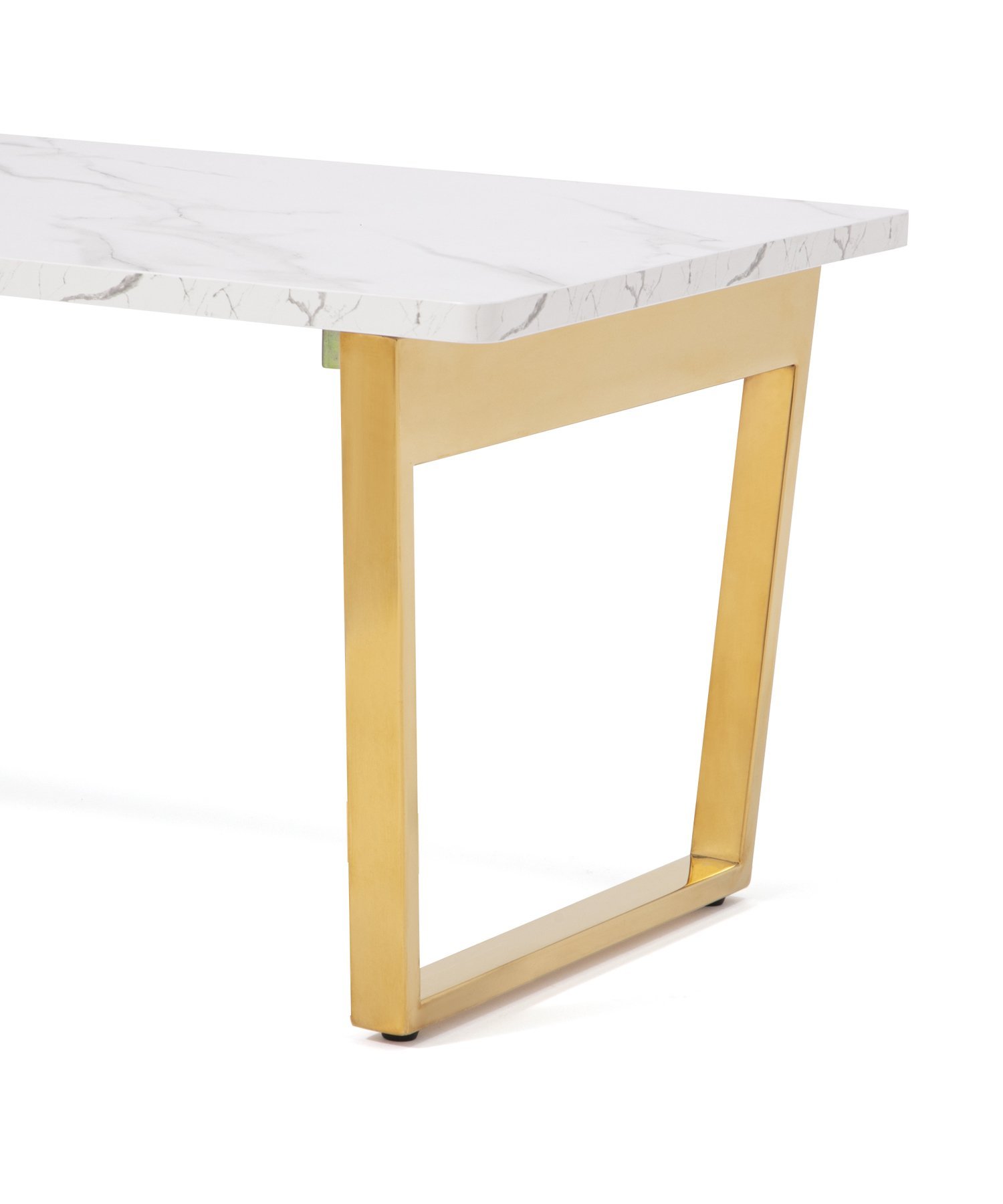 Francfranc｜クラッシー フォールディングテーブル マーブル*ゴールド