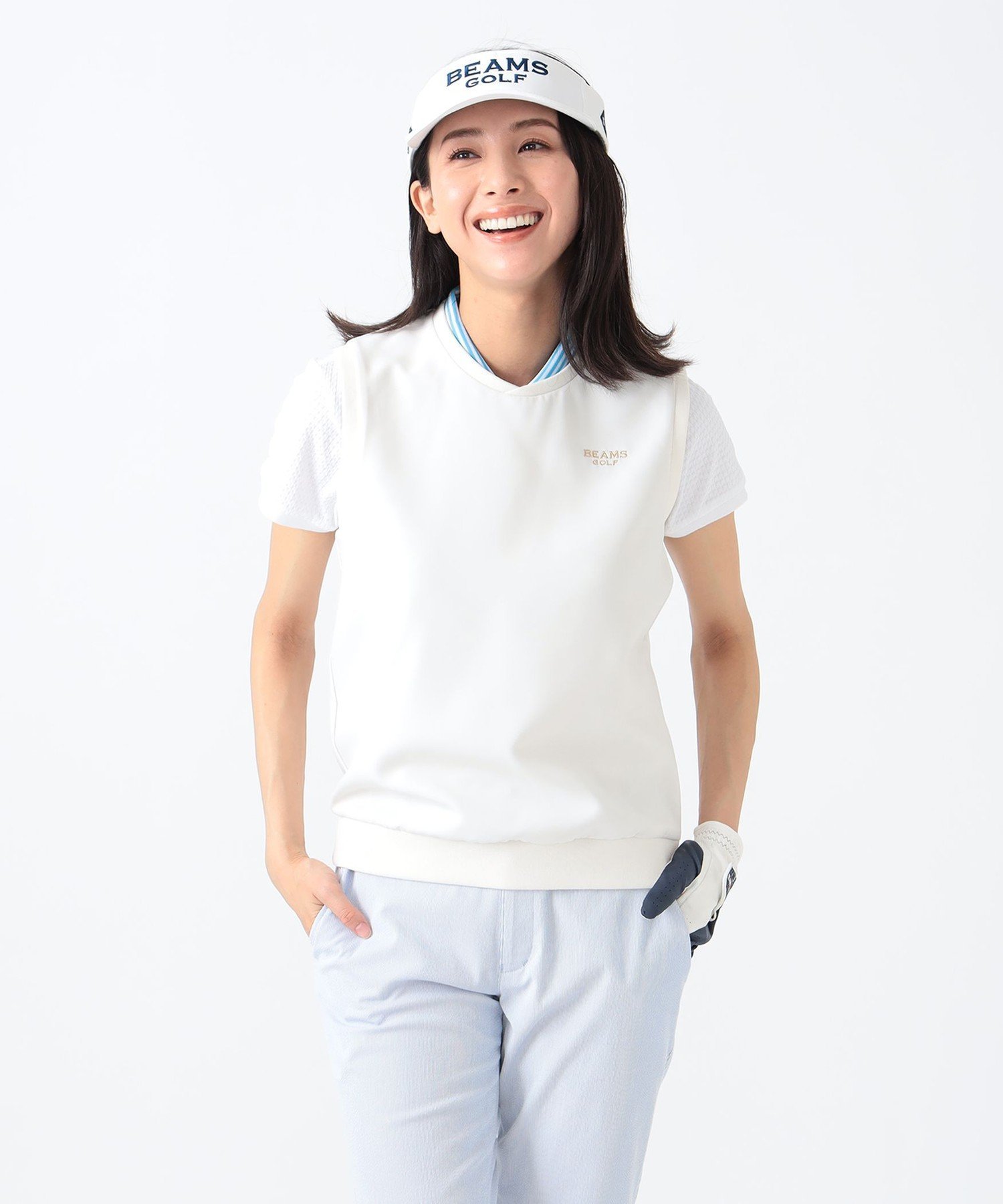 BEAMS OUTLET｜PURPLE LABEL / ストレッチ クロスVネックベスト