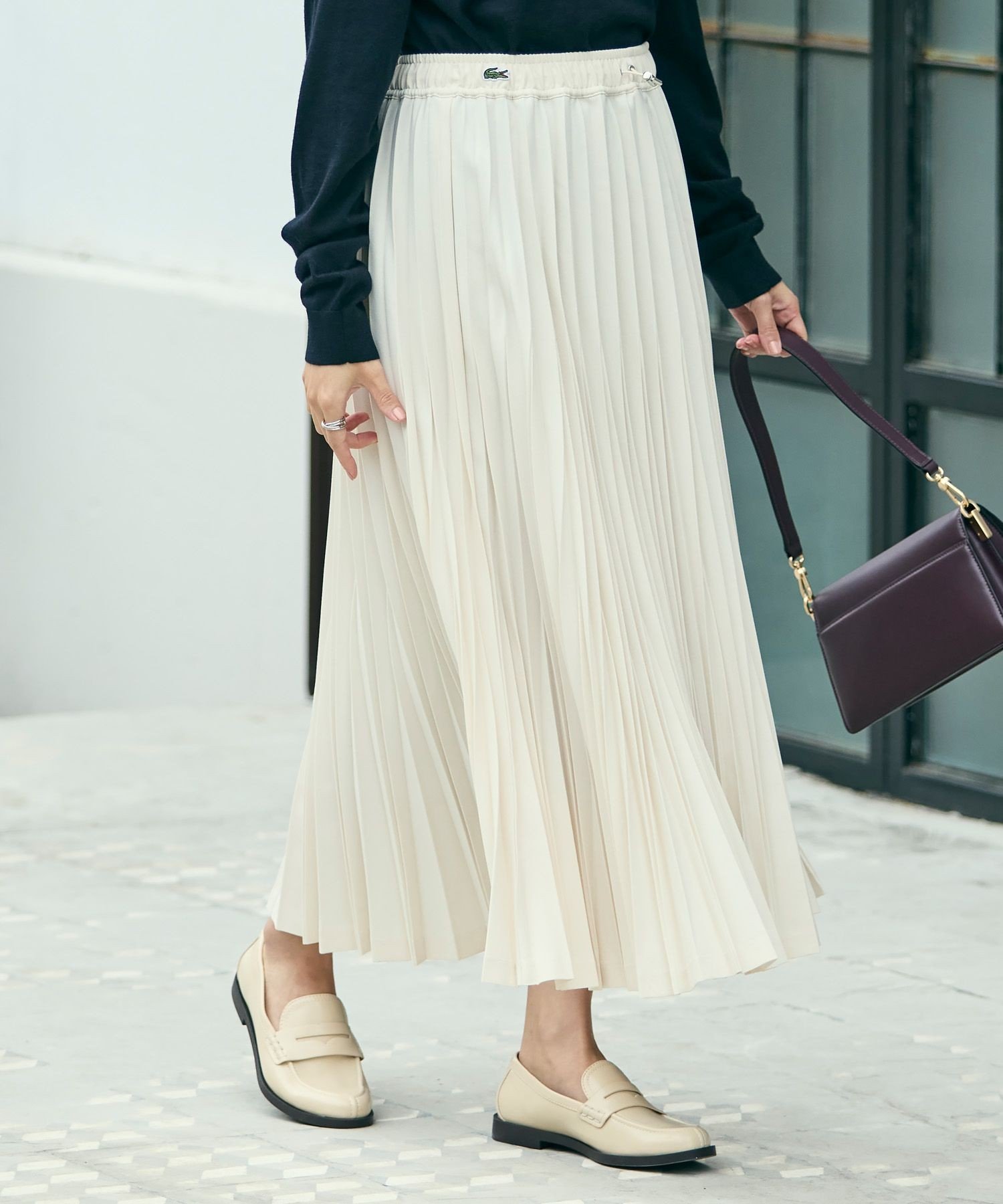 LACOSTE｜変形プリーツAラインスカート | Rakuten Fashion(楽天