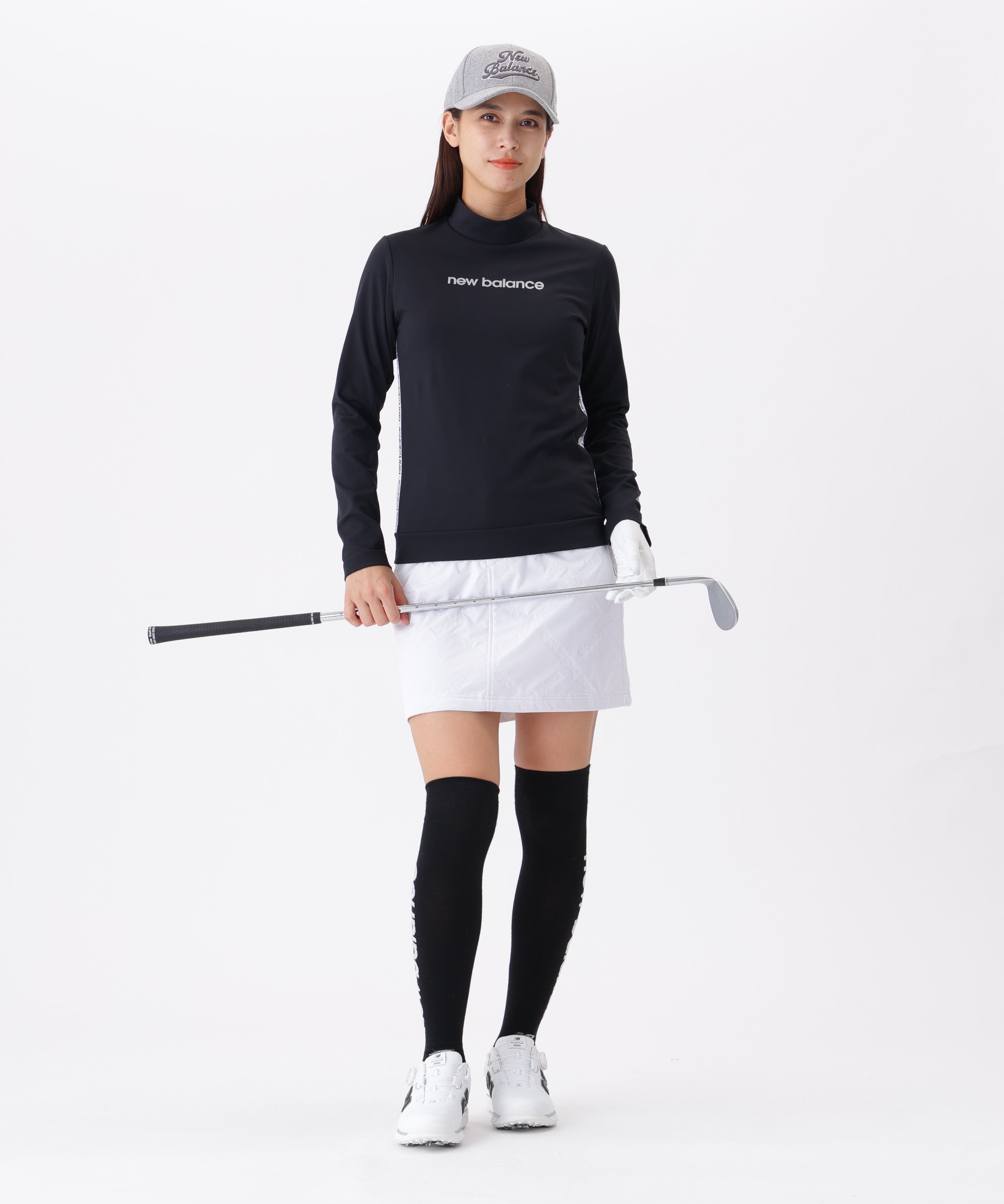 New Balance Golf｜防風 撥水 保温 ロゴダイヤチェックキルト スカート
