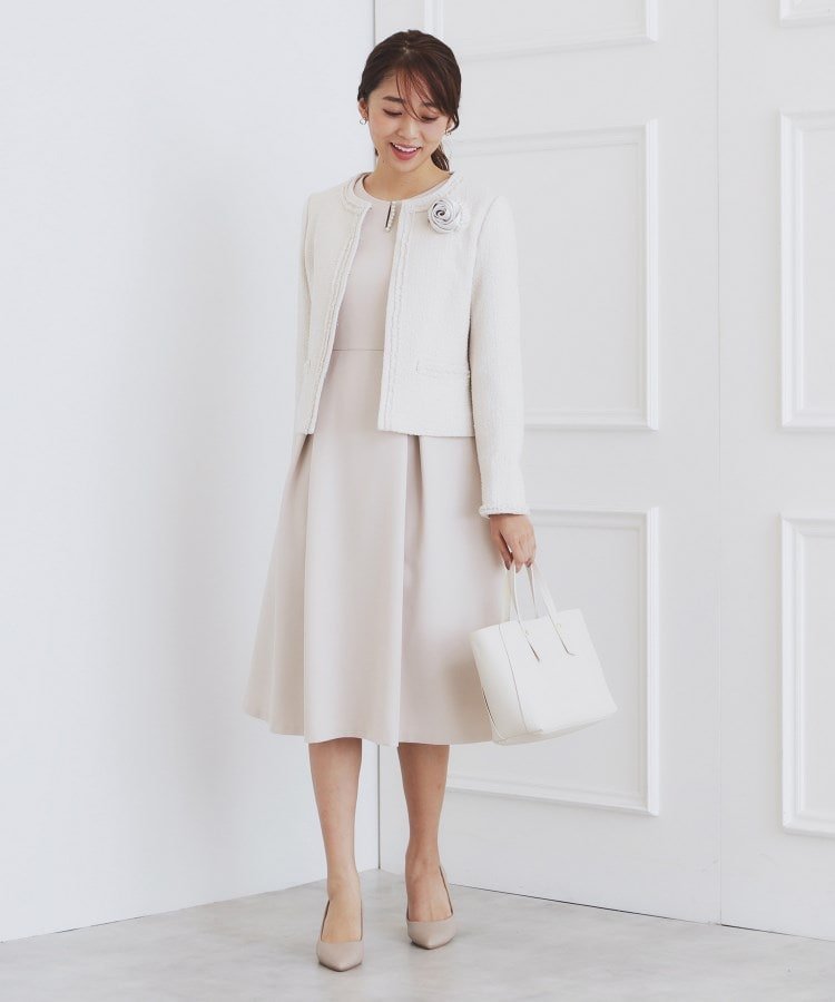 ARCHIVIO ホワイトジャケット サイズ48☆新品☆ セットアップ可／フォーマル】ツイードジャケット