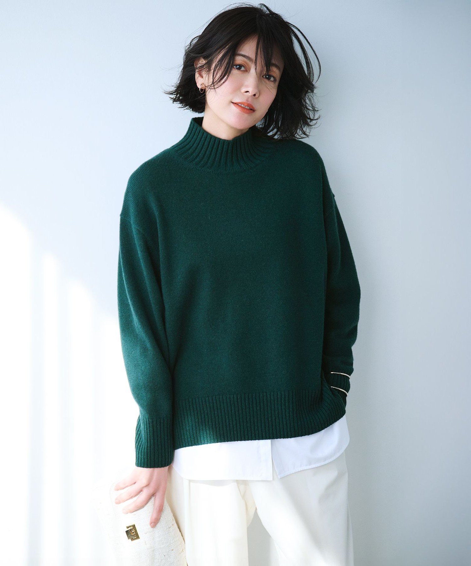 23区｜【洗える】カシミヤブレンド ハイネック ニット | Rakuten