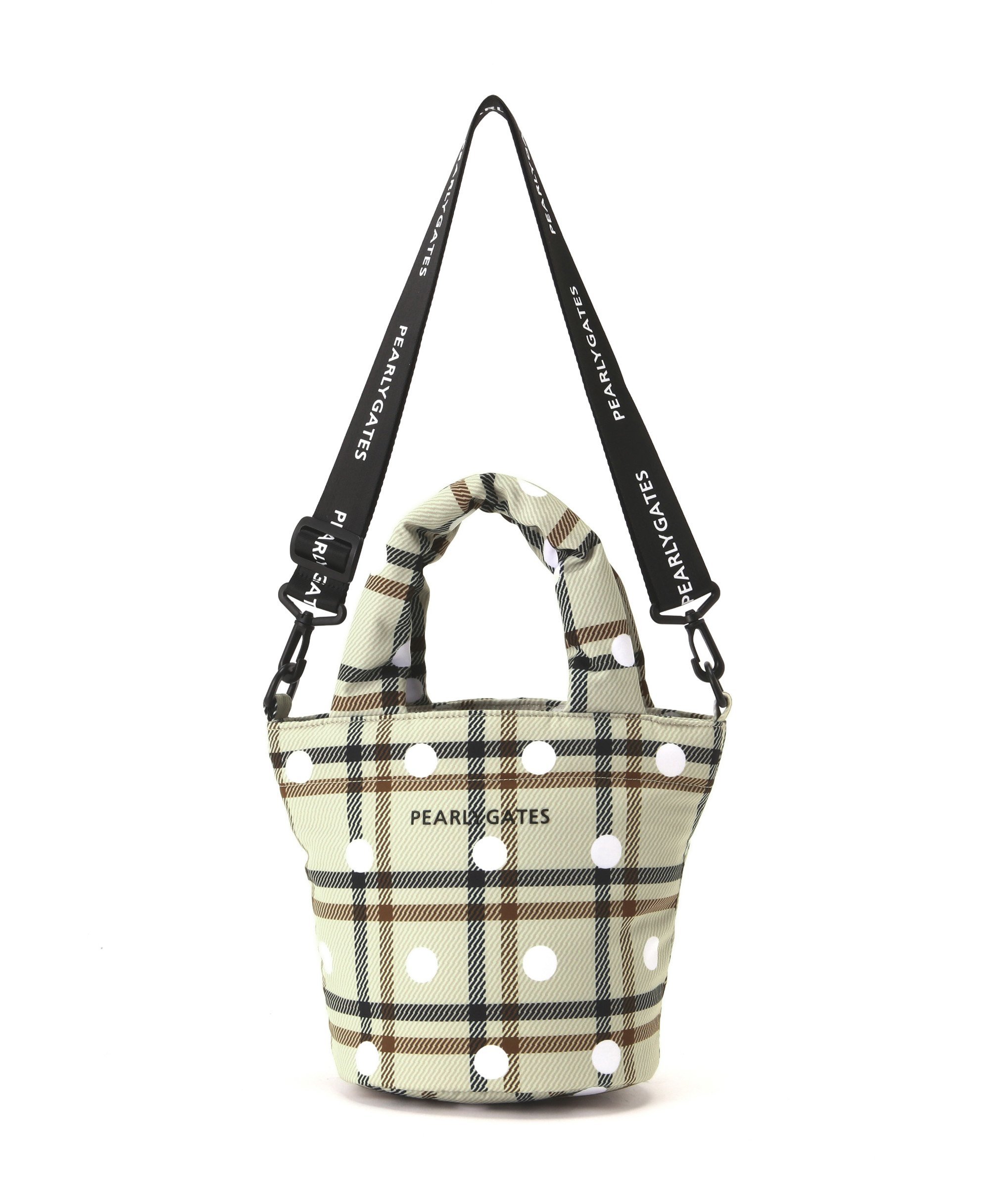 PEARLY GATES｜チェック×ドット柄中綿カートバッグ (UNISEX) | Rakuten