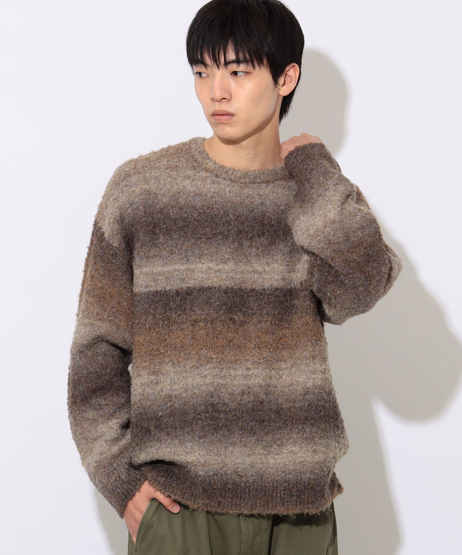 BEAMS HEART｜アソート グラデーション クルーネック ニット 25AW