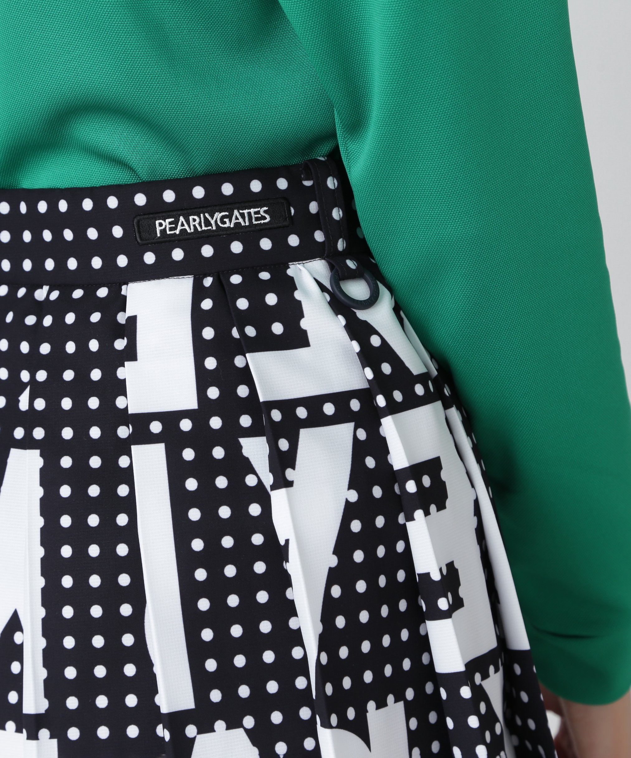 PEARLY GATES｜ドットBIGロゴプリント Peストレッチダブルフェイス