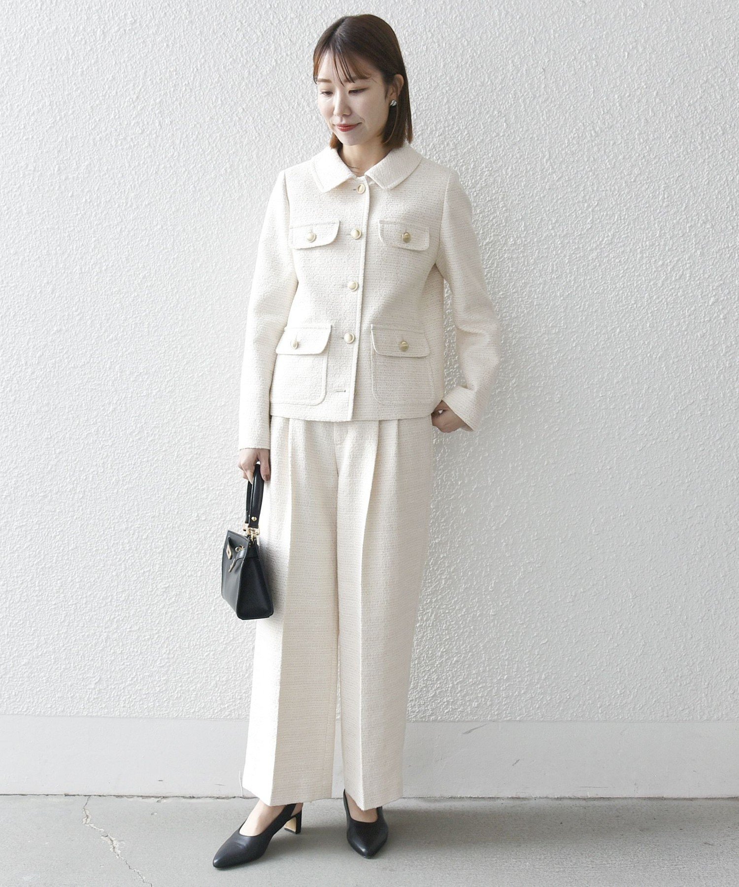 SHIPS｜SHIPS any: ツイード シングル ポケット ジャケット[NAVY BLUE