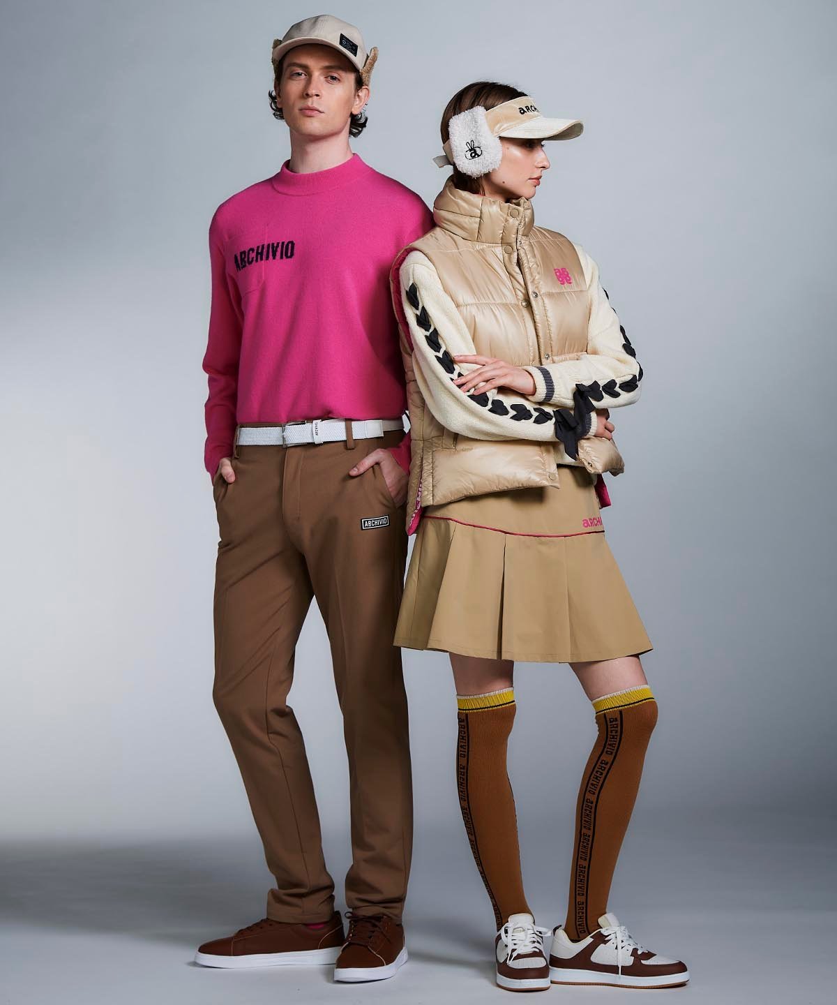 archivio｜【アルチビオ公式】バイカラーサイドロゴハイソックス