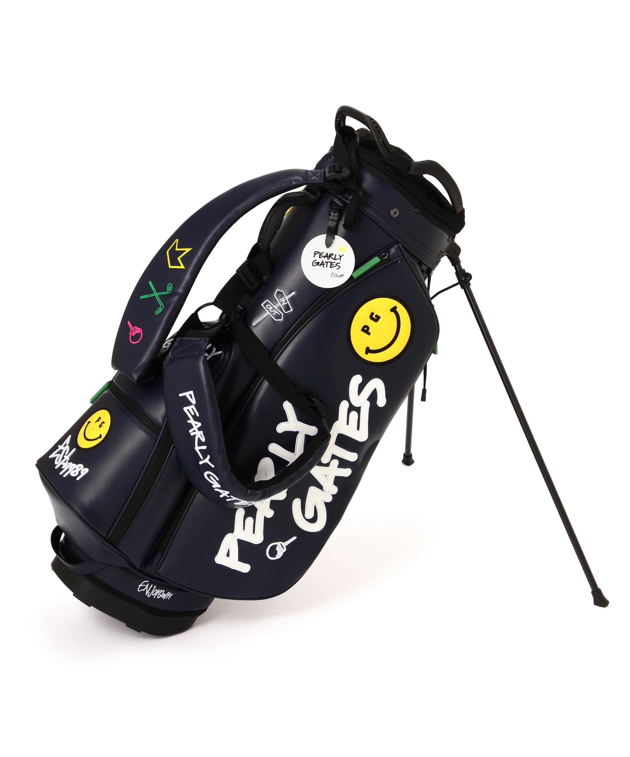 PEARLY GATES｜NICO 合皮スタンド式キャディバッグ (46インチ対応